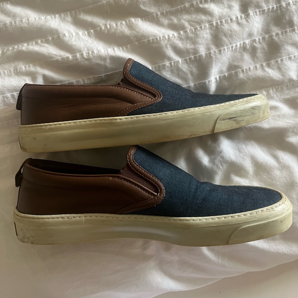 Gucci Canvas Colorblock Pattern Sneakers Size 8 - image 1